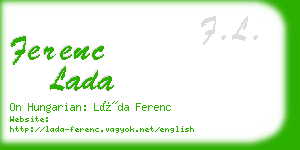 ferenc lada business card